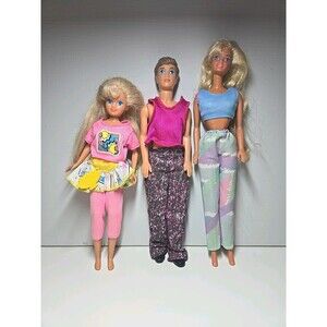 Vtg 80s, 90s Barbie Lot of 3 Featuring Cool Top  Skipper